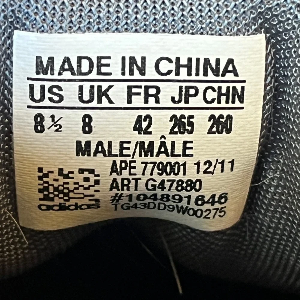 Adidas Rod Laver Tennis Shoes Gray Red Mens 8.5 Womens 9.5 UK 8 EU 42 - Picture 10 of 10